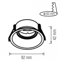 Светильник точечный Horoz "MEYAN-R" под лампу MR16 (в комплекте без цоколя) чорний 015-029-0001-020