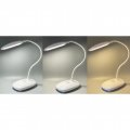 Настільна LED лампа акумуляторна Lebron L-TL-7706WH гнучка 5W 3000-6500K білий 15-13-50
