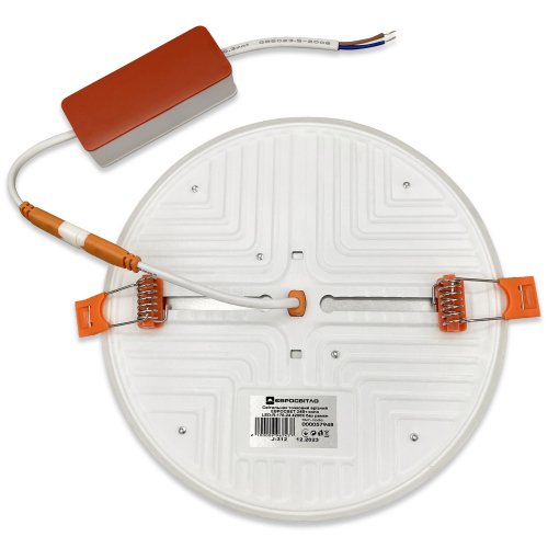 Точковий LED світильник Downlight Євросвітло 24W 4200К вбудований коло без рамки LED-R-170-24 000057948