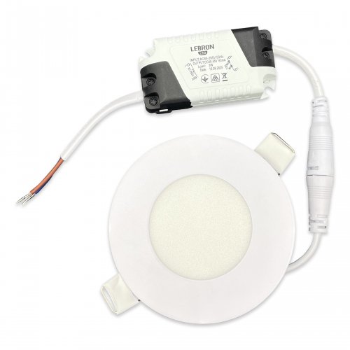 LED cветильник Lebron L-PR-341 3W 4100К круг 12-10-03