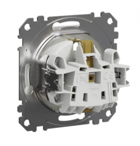 Розетка Schneider Sedna Design з заземленням та шторками IP20 біла SDD111022