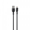 Кабель з'єднувальний зарядний HAVIT USB - Lightning 2.4A 1м силіконовий Black HV-CB306C
