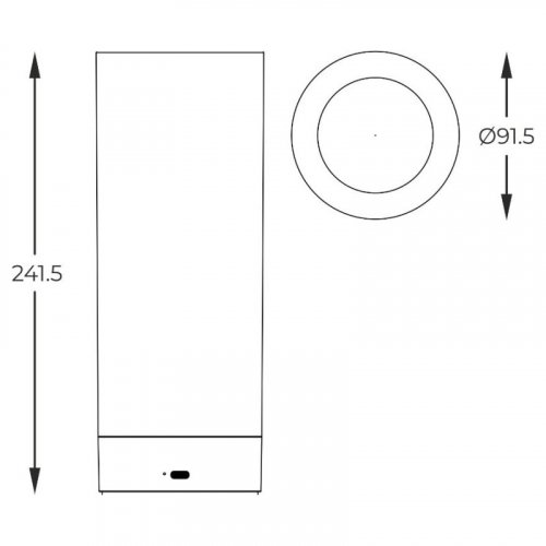 Настільний світильник Zuma Line Esterno LED з акумулятором USB 1.2W 2700K IP20 чорний 1002