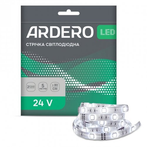 LED лента Ardero LS803ARD SMD2835 60шт/м 4.8W/м IP20 24V 3000K 8140