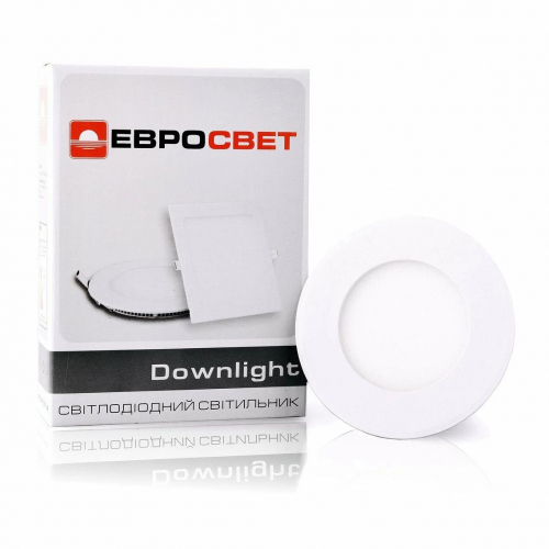 LED cветильник Евросвет 3W 4200К встраиваемый круг LED-R-90-3 000039169