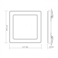 LED cветильник Videx DL6S 18W 3000-4000-6500K  встраиваемый квадрат VL-DL6S-18CW