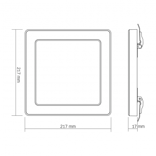 LED cветильник Videx DL6S 18W 3000-4000-6500K  встраиваемый квадрат VL-DL6S-18CW