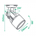 LED светильник трековый Ardero ML357 под лампу A60/E27 IP20 черный (80161) 7991 f