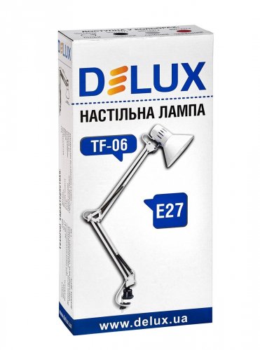Настільна лампа DELUX TF-06 E27 білий 90012370