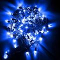 Уличная Led гирлянда Евросвет STARLIGHT бахрома синий Flash 75LED 2х0,7м IP44 черный провод 000057263