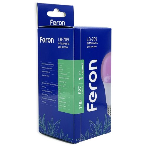 LED фитолампа Feron LB-709 11W E27 (40140) 7220