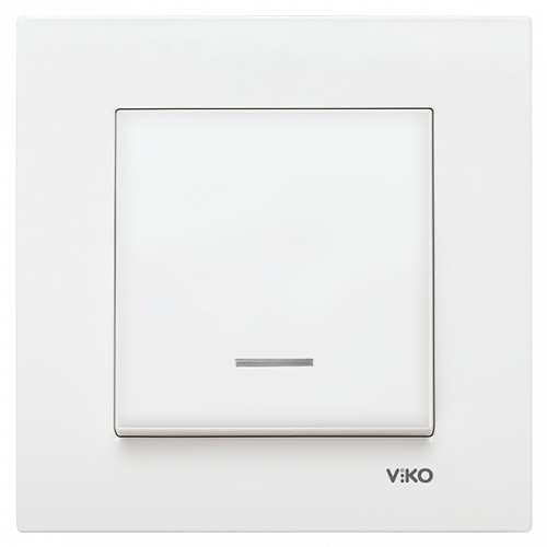 Выключатель с подсветкой Viko Karre белый (90960019)