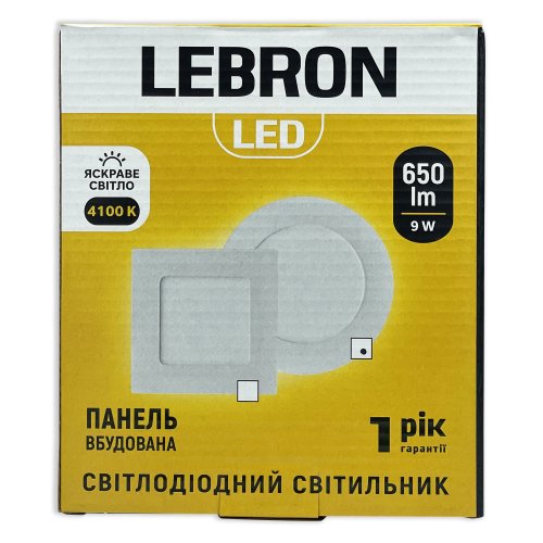 LED cветильник Lebron L-PR-941 9W 4100К круг 12-10-09