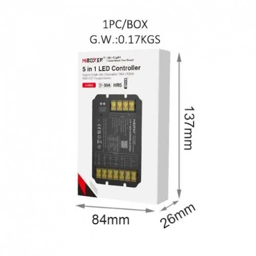 LED контролер Mi-Light универсальный 12-48V 30A Dim+RGB+CCT TK-HR5