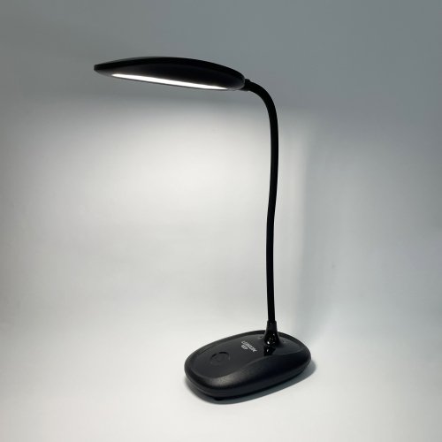 Настільна LED лампа акумуляторна Lebron L-TL-7706WH гнучка 5W 3000-6500K чорний 15-13-51