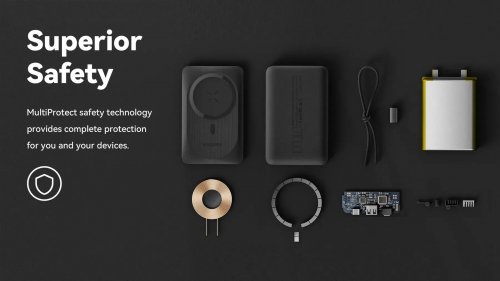 Портативний зарядний пристрій (повербанк) Veger бездротова зарядка 10000mAh W1151