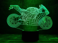 3D світильник "Мотоцикл 4" з пультом+адаптер+батарейки (3ААА) 09-008