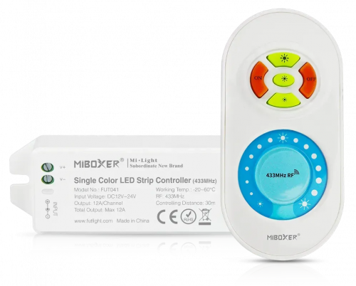 Комплект управления Mi-Light RF 433GHz RLC042 RGB 2в1 пульт 1 зона + LED контроллер 12/24В RLC042-RGB