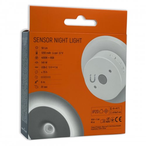 LED світильник акумуляторний Videx з датчиком руху 1200mAh VL-NL114W-G