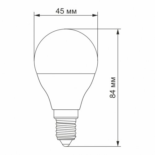 LED лампа Titanum G45 6W E14 4100K TLG4506144