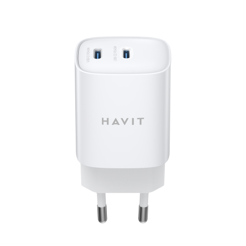 Мережевий зарядний пристрій HAVIT UC45 PD45W 2xUSB-C White HV-UC45-WH