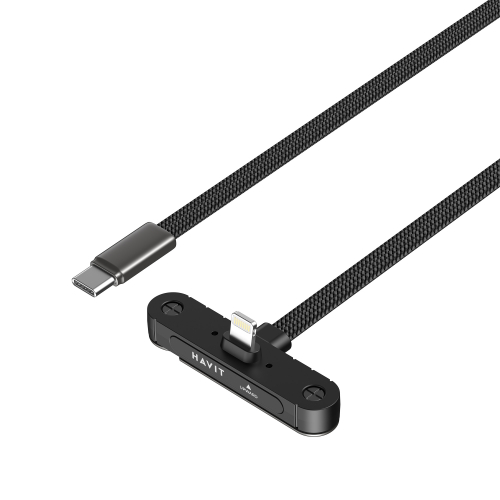Кабель з'єднувальний зарядний HAVIT USB-C - Lightning PD30W 3A 1.2м з підставкою HV-CB6386